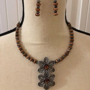 Glasshouse custom made necklace and earring set